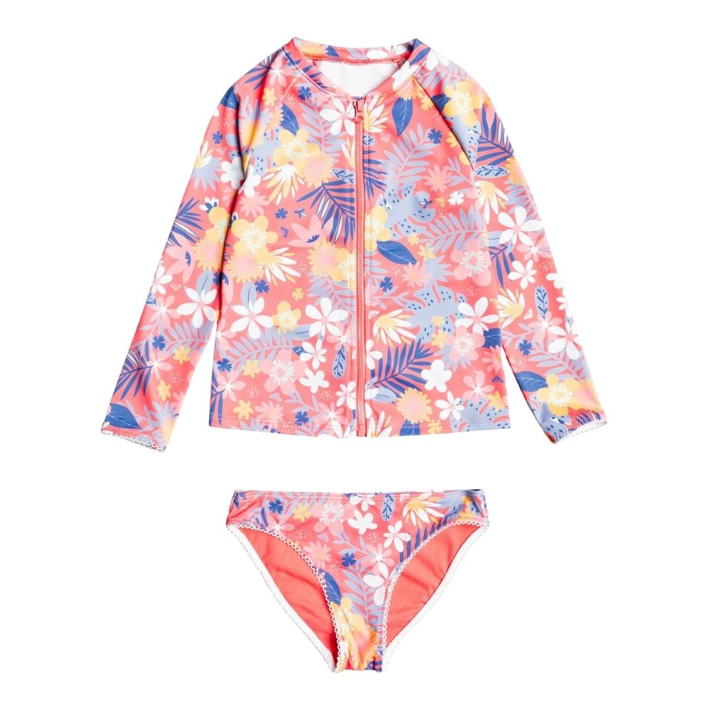 Roxy Hibiscus Party Long Sleeve Rash Vest Set - Girls Swimwear ...