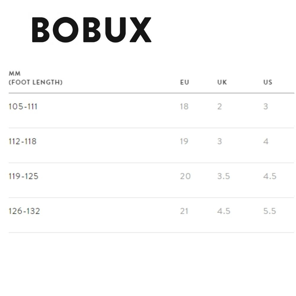 Bobux sizing clearance chart