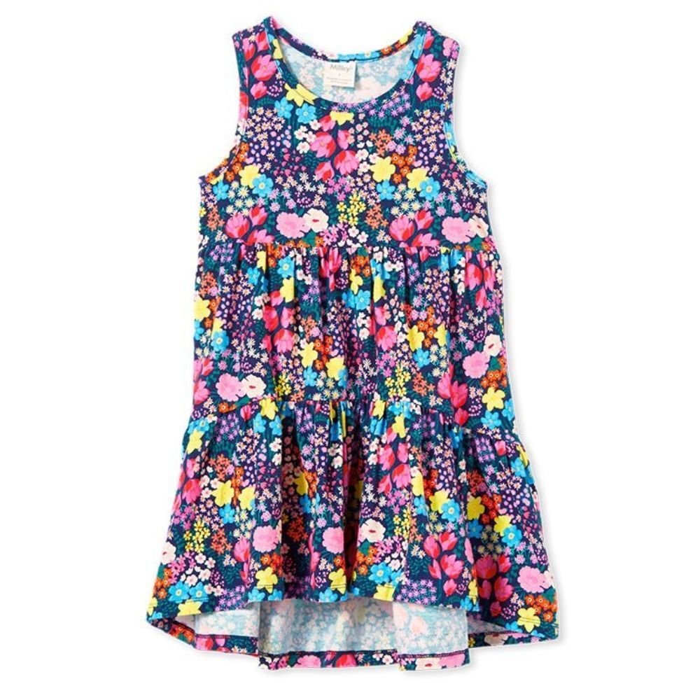 Milky Meadow Dress - Girls Dresses | Rockies NZ - Milky 10242222 S22