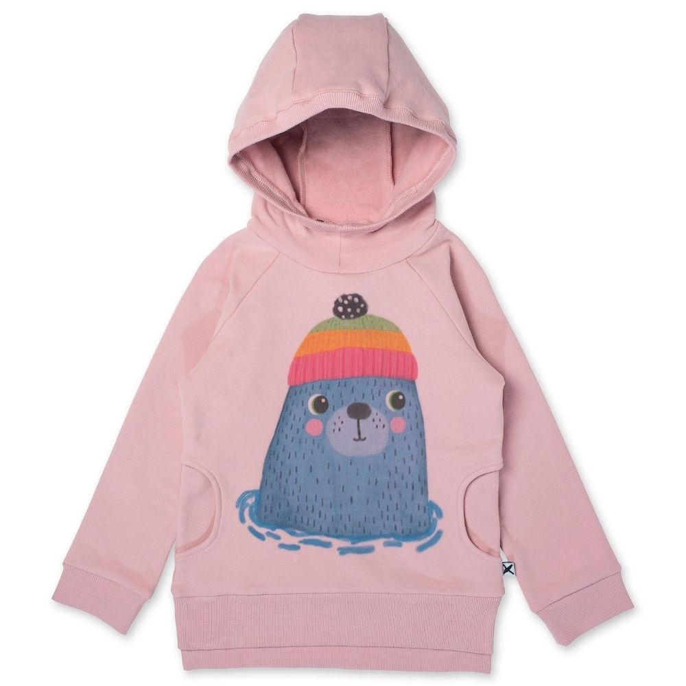 Minti Cosy Seal Furry Hoodie - Girls Jumpers | Rockies NZ - Minti ...