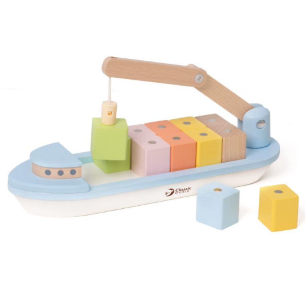 Classic World Block Boat Toy