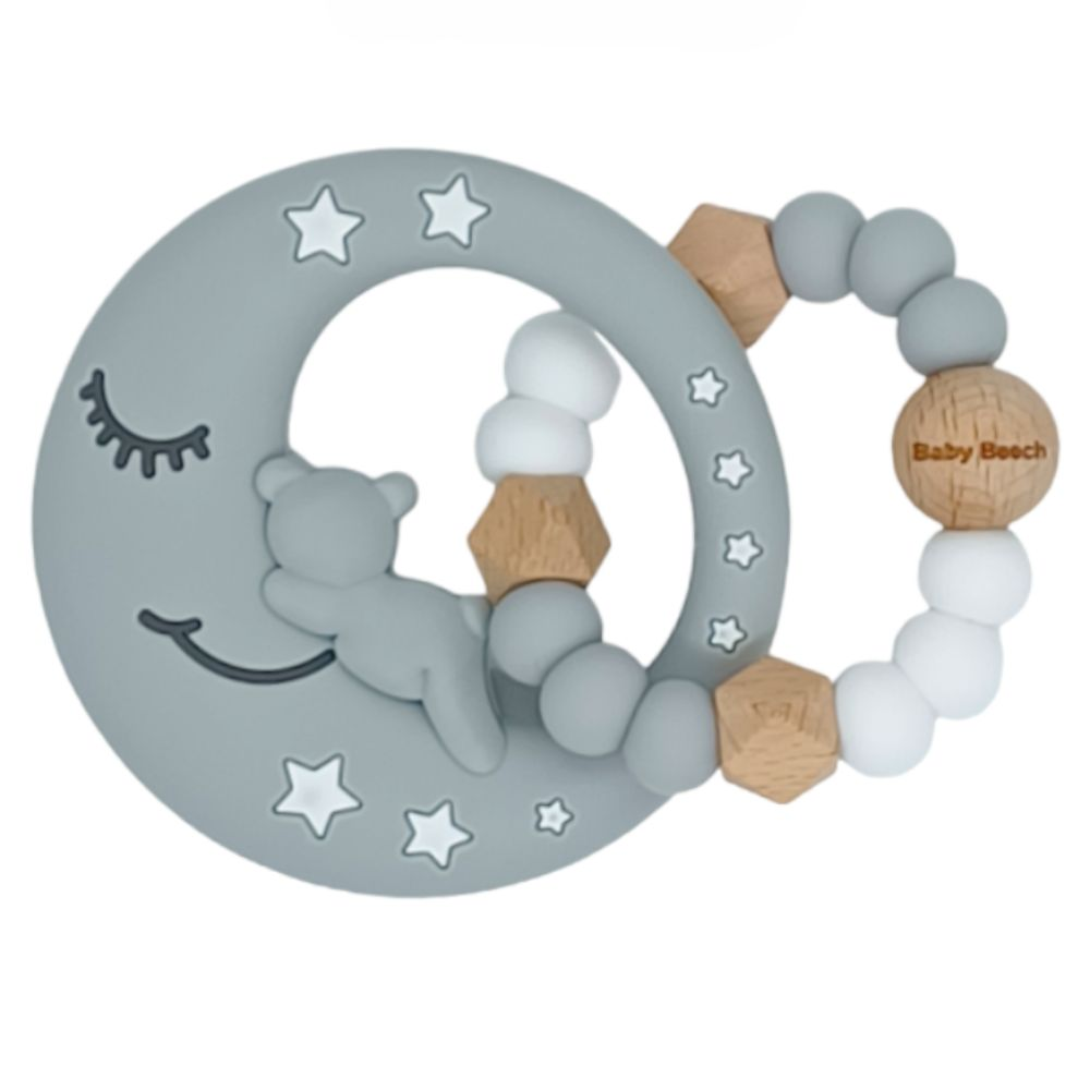 Baby Beech Sleeping Moon Pendant Teether