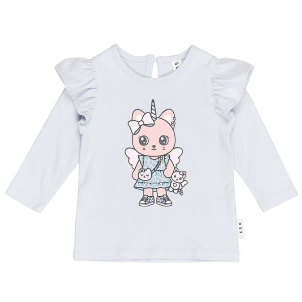 Huxbaby Glitter Caticorn Frill Top 