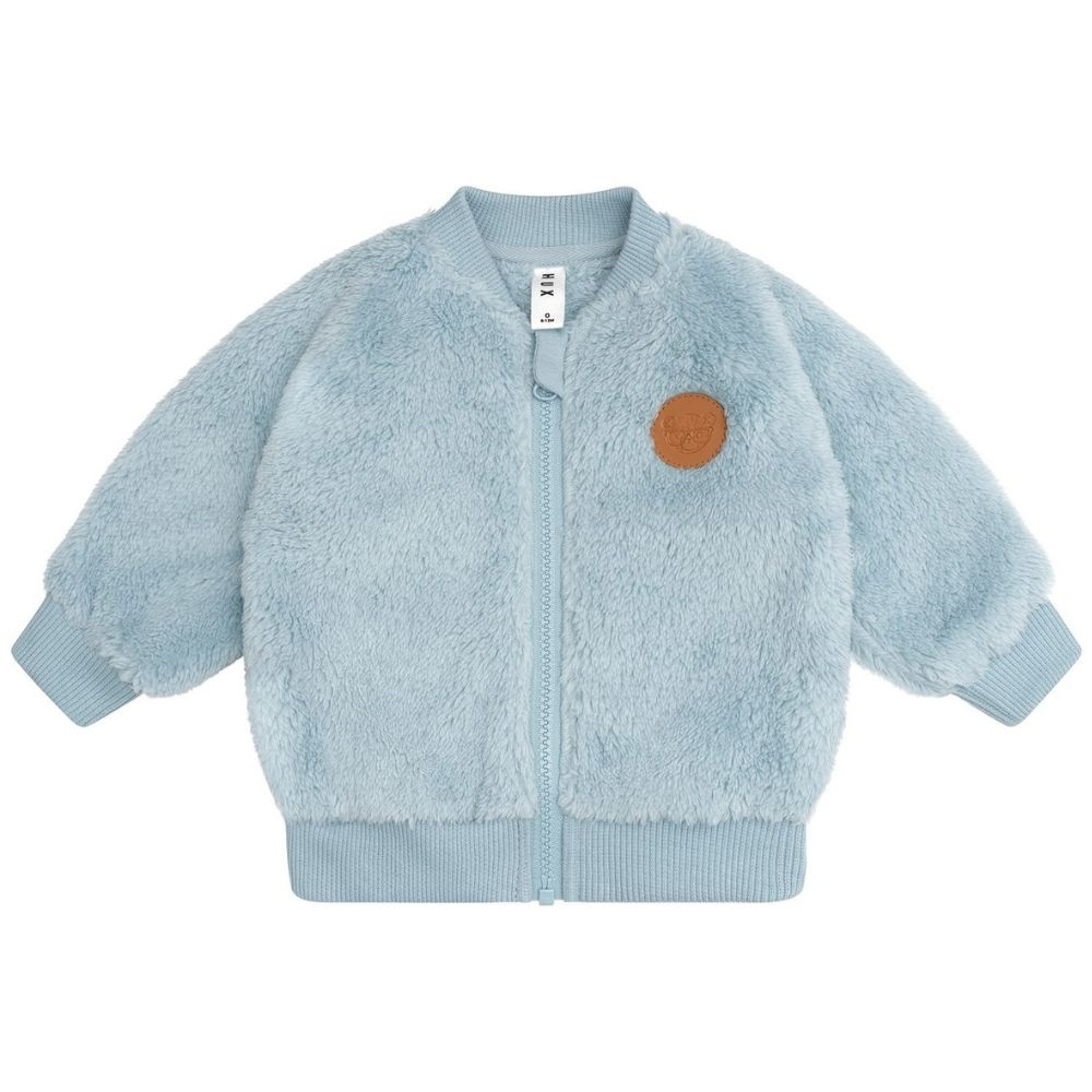 Huxbaby Construction Dino Faux Fur Jacket