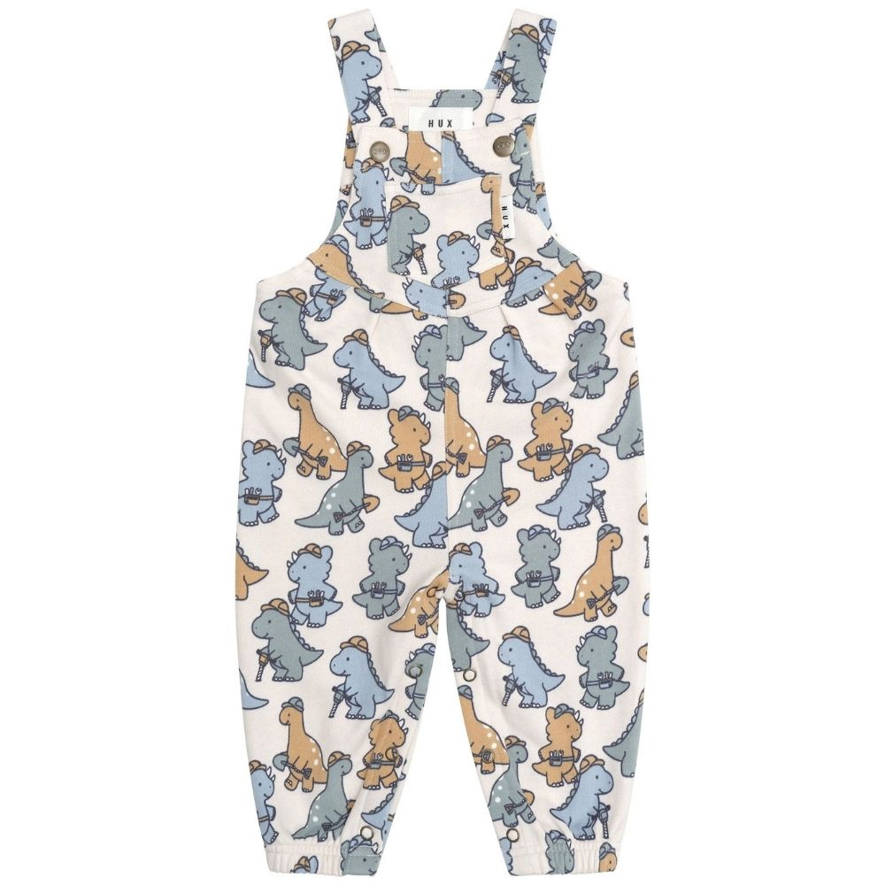 Huxbaby Construction Dino Overalls