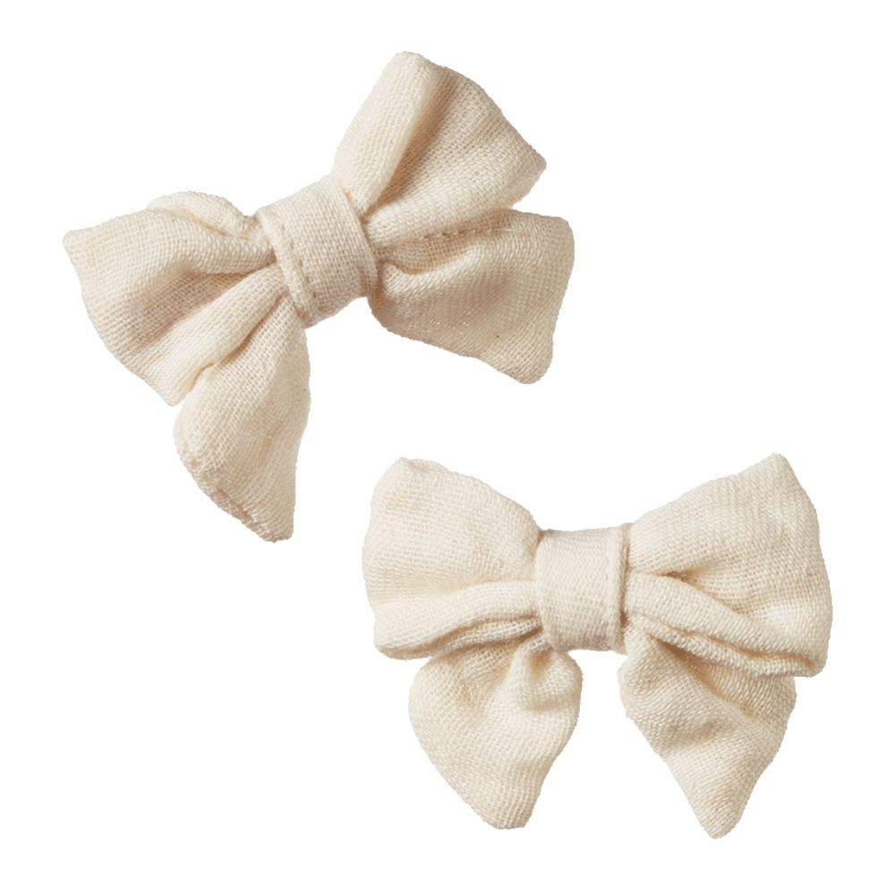 Nature Baby Bow Hair Clips - 2pk