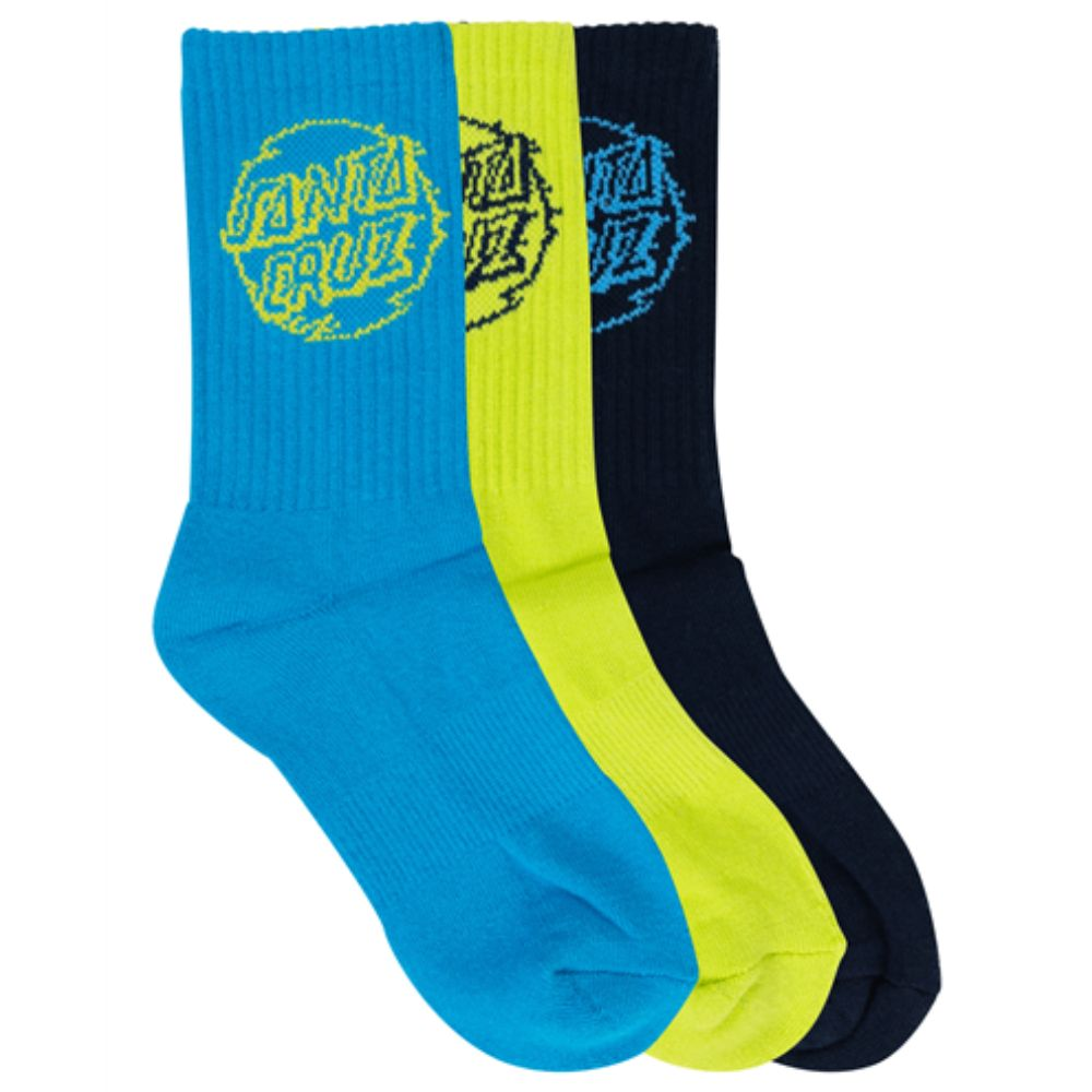 Santa Cruz Vivid Dot Mono Crew Socks - 3pk