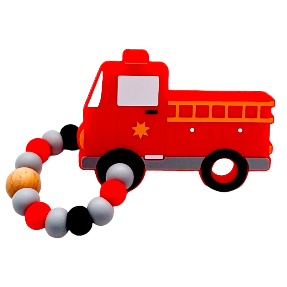 Baby Beech Fire Engine Pendant Teether