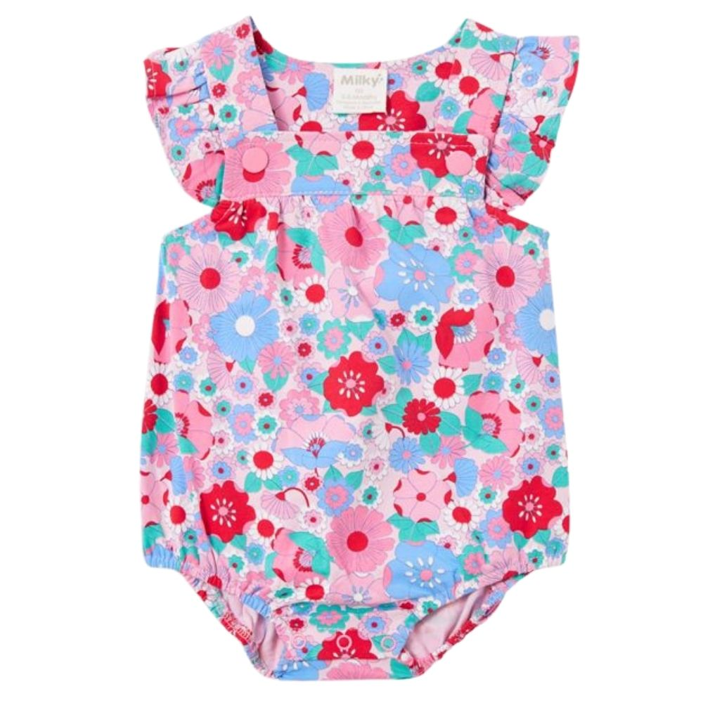 Milky Summer Blooms Playsuit