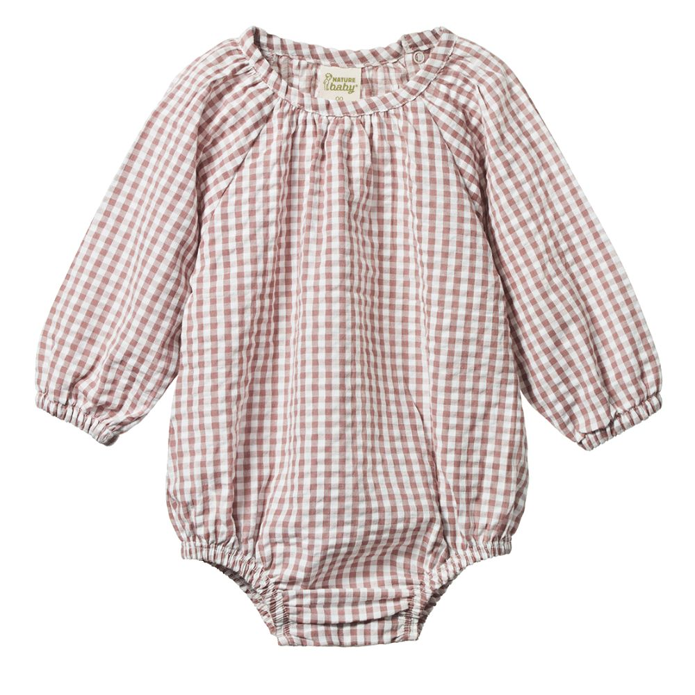 Nature Baby Meadow Gingham Bodysuit