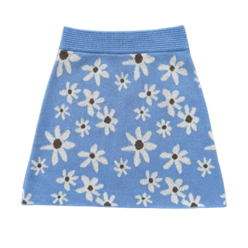 Grown Wild Flower Knit Skirt