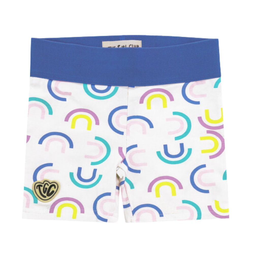 The Girl Club Rainbows on Repeat Bike Shorts