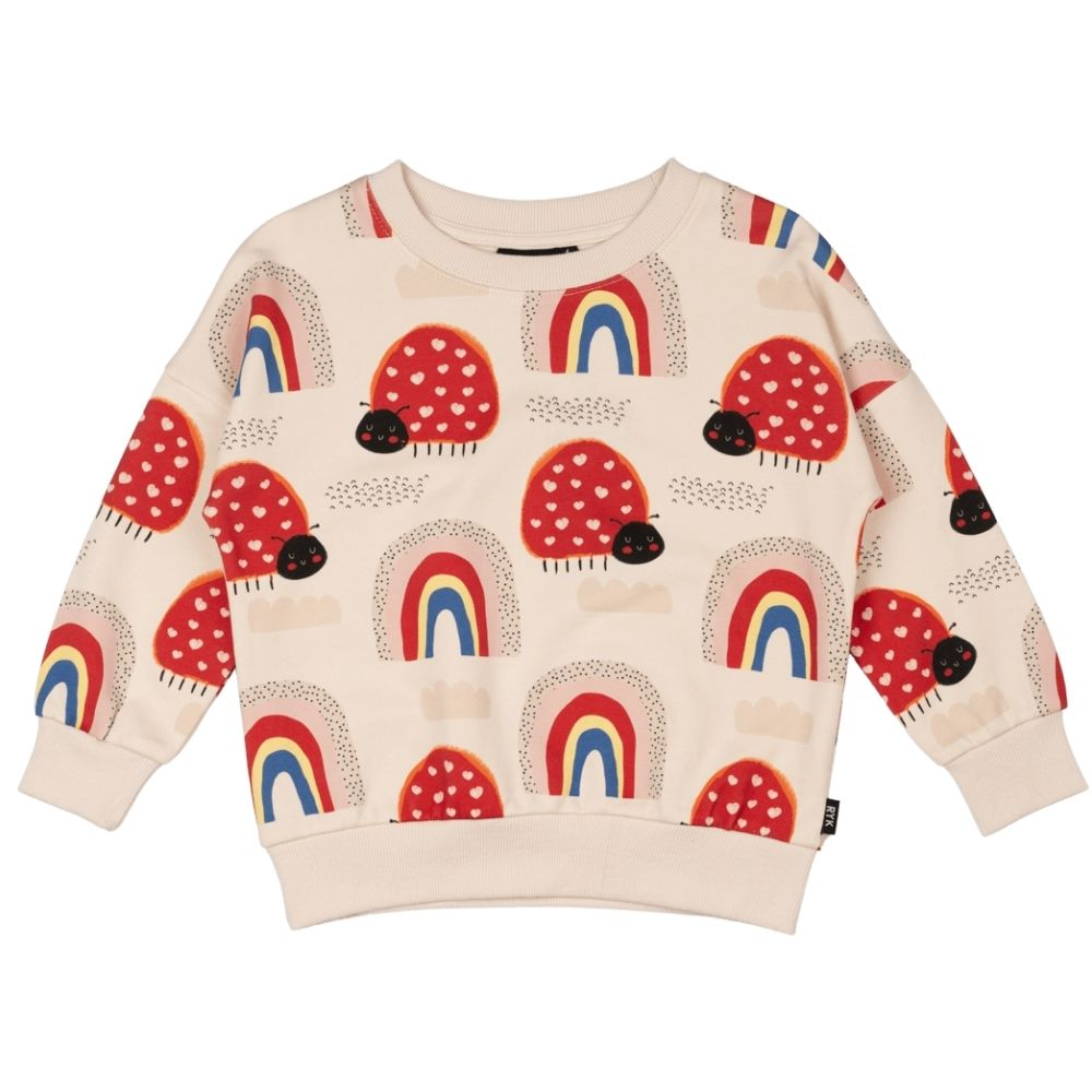 Rock Your Kid Love Bug Rainbow Sweatshirt