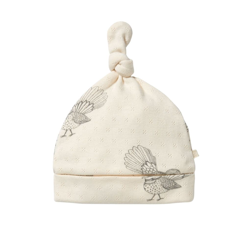 Wilson + Frenchy Little Fantail Pointelle Knot Hat