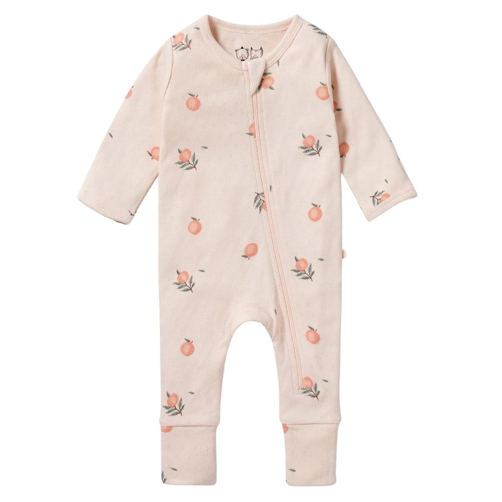 Wilson + Frenchy Peaches Pointelle Zipsuit