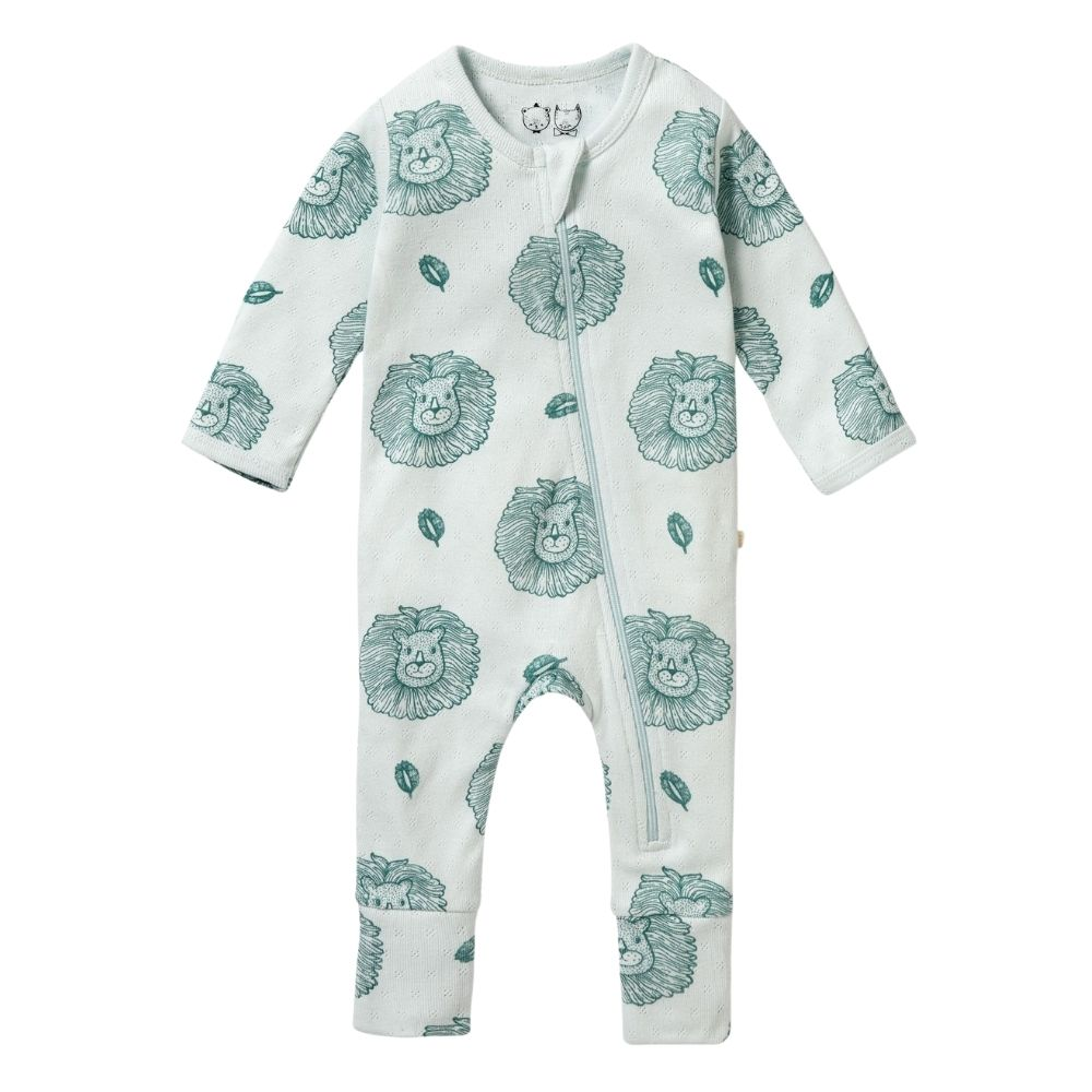 Wilson + Frenchy Little Lion Pointelle Zipsuit