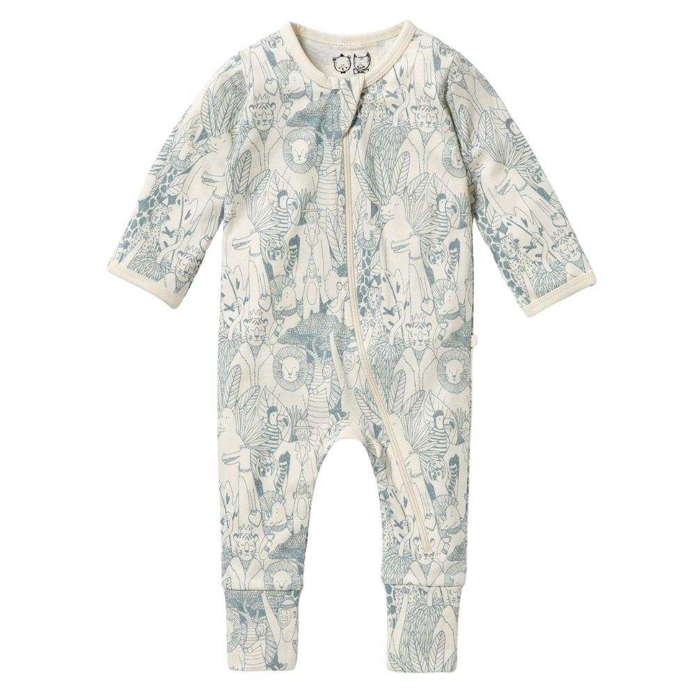 Wilson + Frenchy Hello Friends Organic Zipsuit