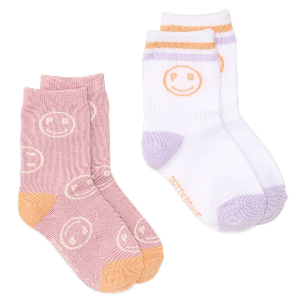 Pretty Brave Smiley Socks - 2pk