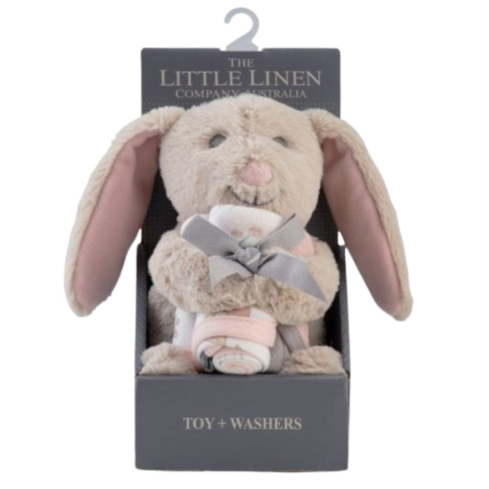 Little Linen Company Plush Toy & Washer Set