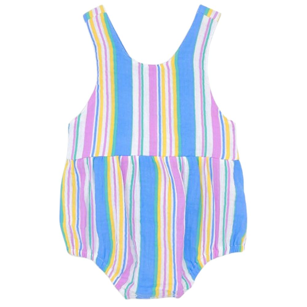 Milky Crinkle Stripe Playsuit