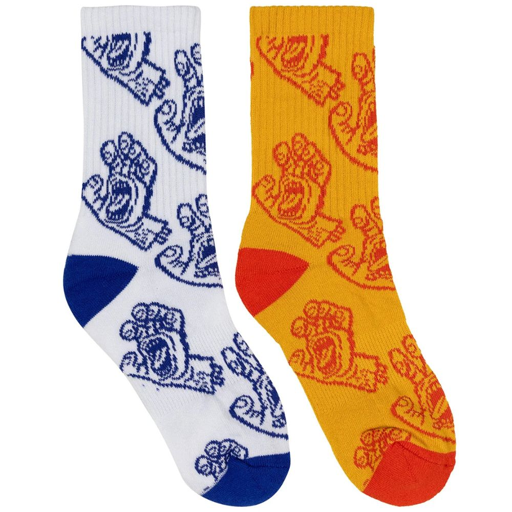 Santa Cruz Crowded Hand Hollow Crew Socks - 2pk