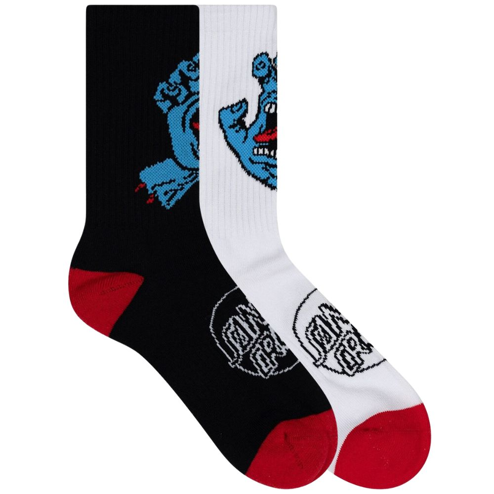 Santa Cruz Opus Screaming Hand Long Crew Socks - 2pk