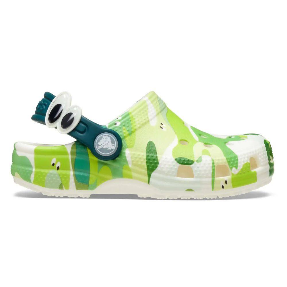 Crocs Classic Glow Slime Clogs - Toddler