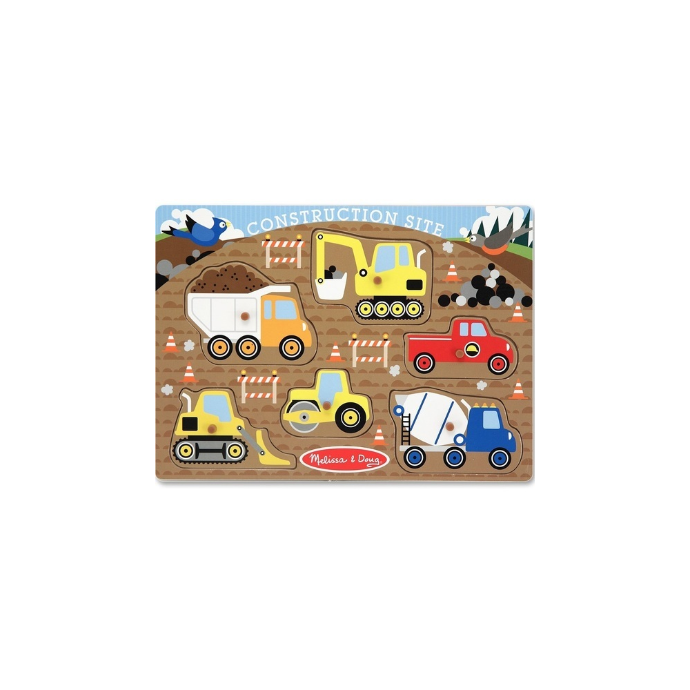 Melissa & Doug Construction Site Peg Puzzle