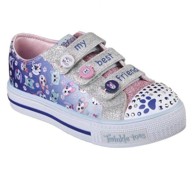 Skechers Paw Party Light Up Shoe - Girls Footwear 