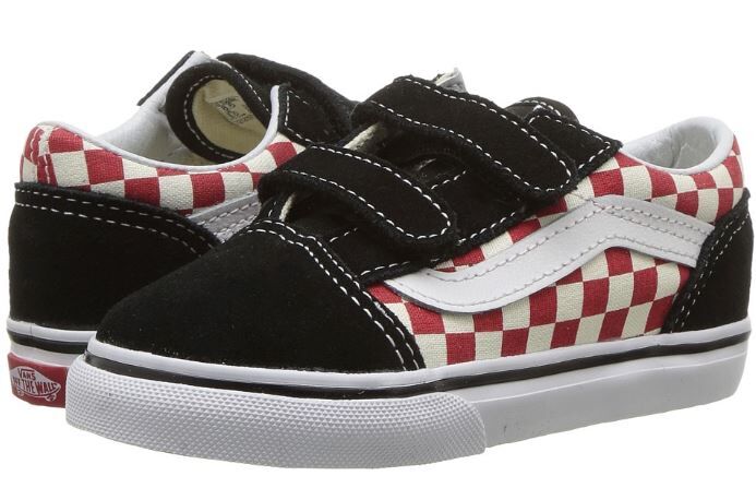 Vans Old Skool V Checkerboard Shoe - Toddler - Preschool Footwear ...