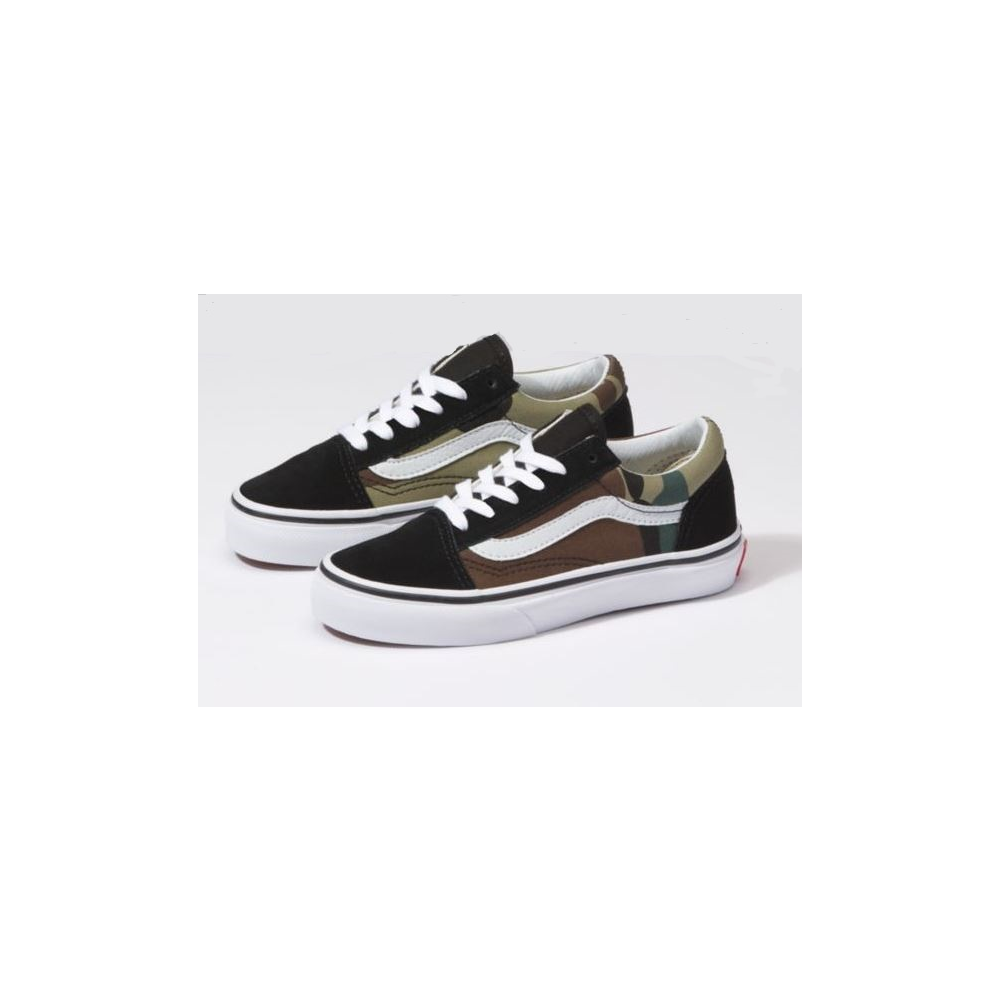 Kids woodland camo old skool best sale