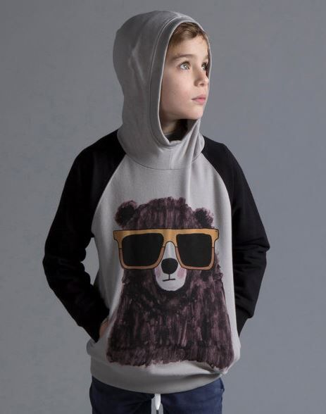 kids bear hoodie